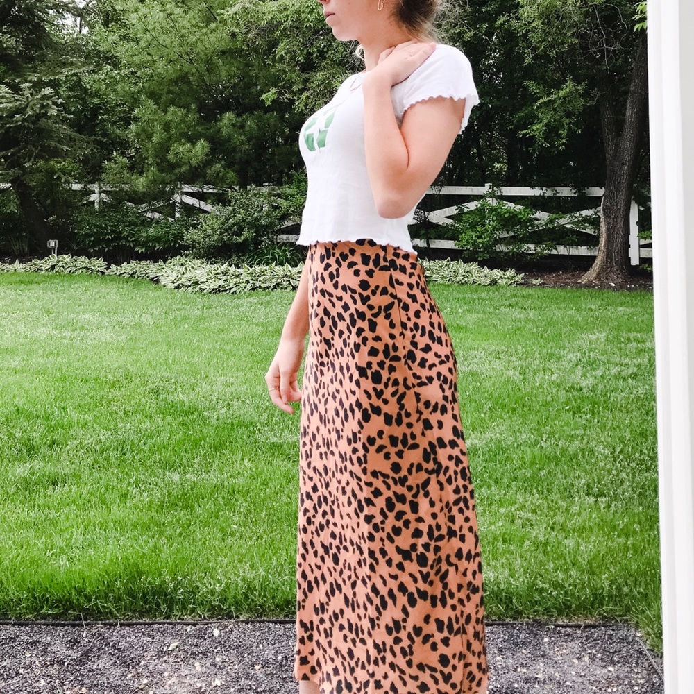 Urban Outfitters satin cheetah print